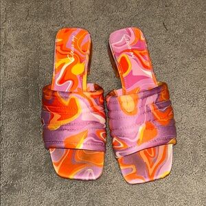 Sam Edelman Purple and Orange Swirl Sandals